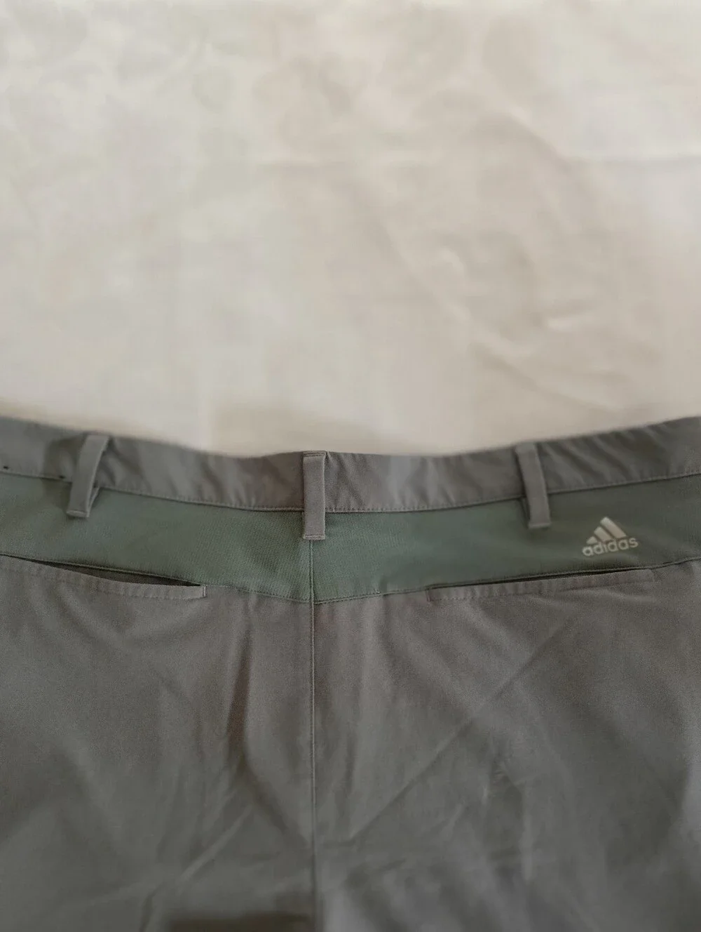 Adidas Pants Mens Athletic Performance Stretch Lightweight 38x34 Gray UV Protect
